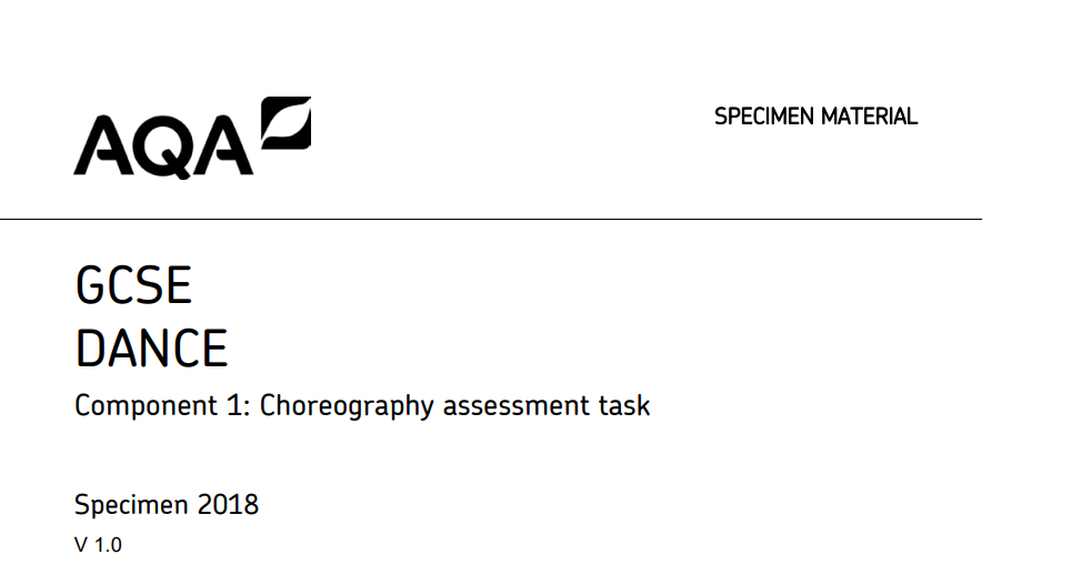 Gcse dance choreography assessment task.