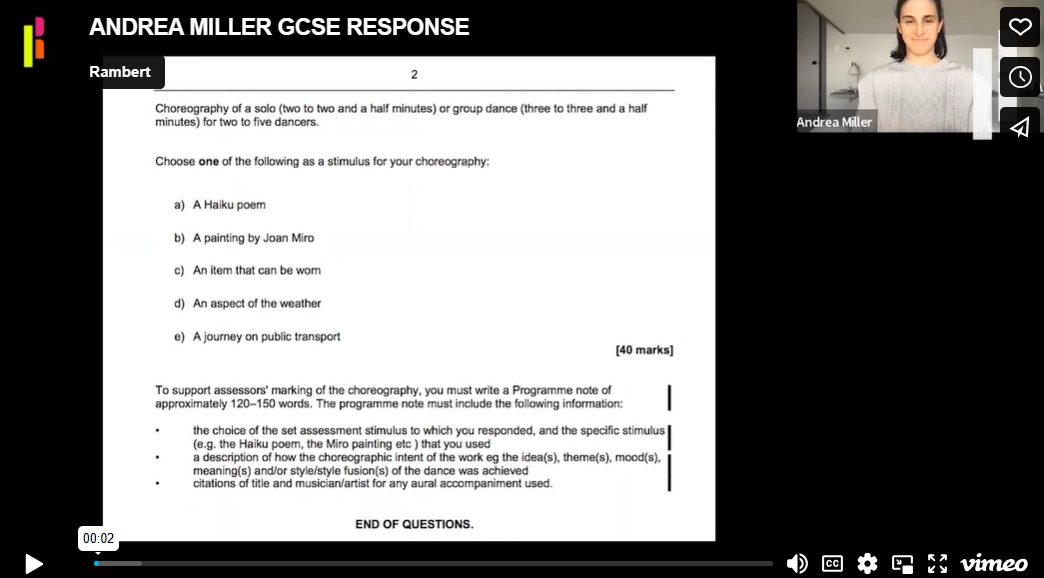 A screen showing a video of a case response.