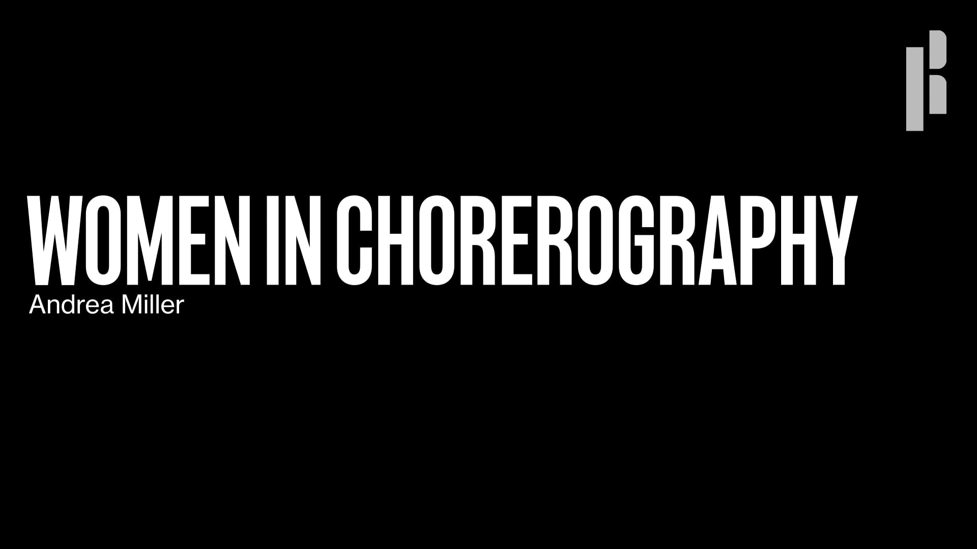 The cover of women in choreography.