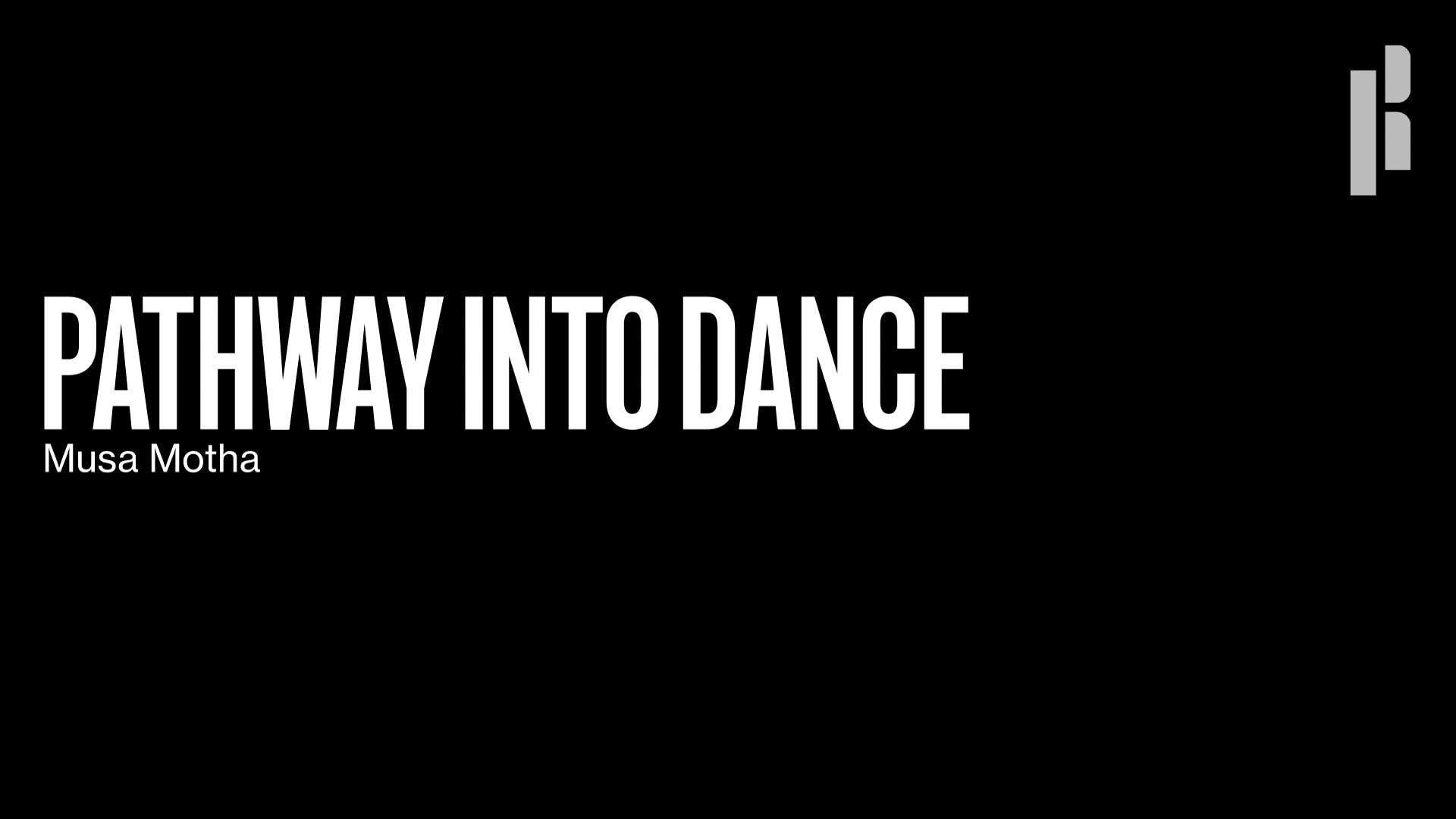 A black background with the words pathway into dance.