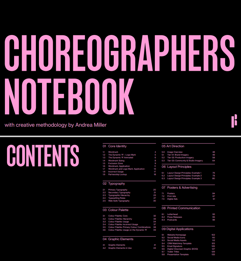 Choreographers notebook.