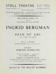 Title page of the programme for 'Joan of Arc at the Stake', 20 October-13 November 1954. RDC/MA/04/01/0342