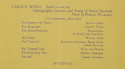 Detail of the Mercury Theatre programme for 16 and 23 June 1935 showing 'Circus Wings' (Salaman, 1935). RDC/MA/04/01/0029
