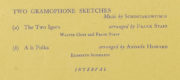 Detail of the Mercury Theatre programme for 29 May 1938 showing the Two Gramophone Sketches. RDC/MA/04/01/0047