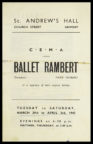 Cover of the programme for St. Andrew's Hall, Grimsby, March-April 1943. RDC/MA/04/01/0099