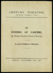 Cover of the programme for An Evening of Dancing by Madame Rambert's School of Dancing, 21 December 1928. RDC/MA/04/01/0007