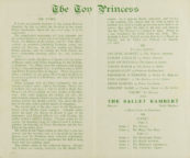 The Toy Princess: detail of the programme for 27 December 1943-22 January 1944. RDC/MA/04/01/0120