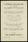 Cover of programme for the Cambridge Arts Theatre, November 1950. RDC/MA/04/01/0240